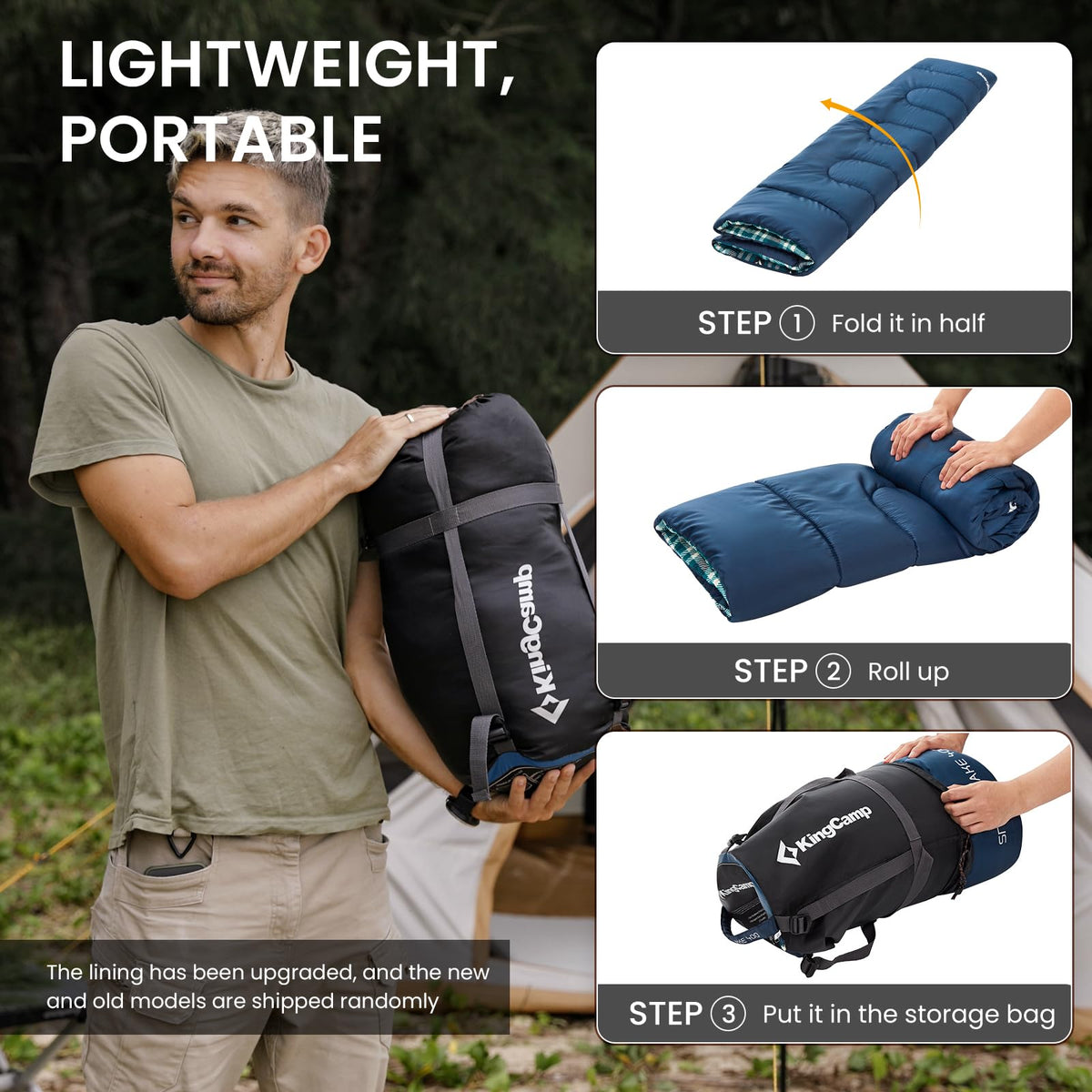Wide Flannel Camping Sleeping Bag source view 21