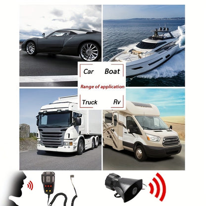 Dual Air Horn Kit 12V/24V 105-137dB with Air Compressor - Super Loud Aluminum Alloy Trumpet Horn for Truck, Train, SUV, Motorcycle, Car & Boat, Universal Electric Horn Easy Install