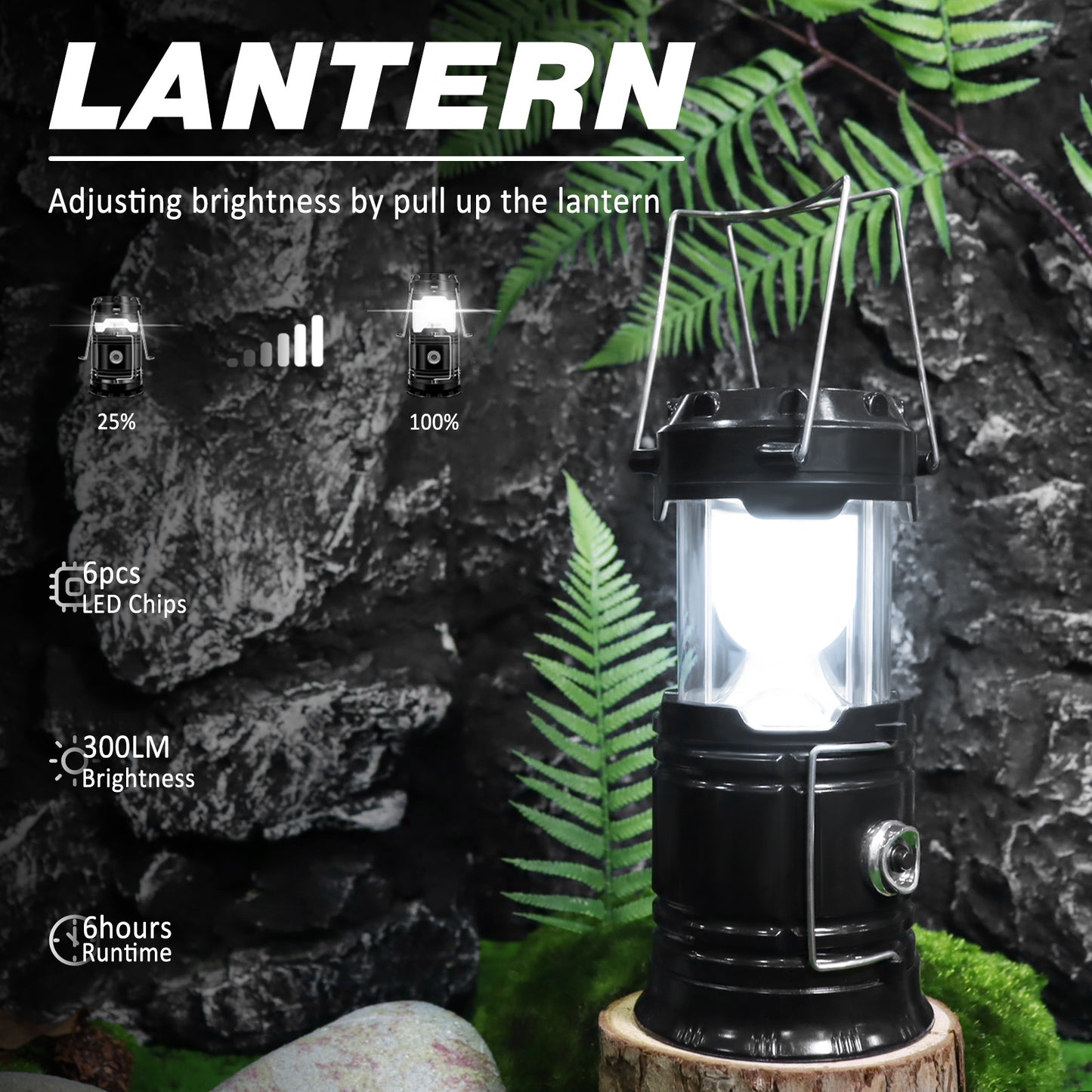 Collapsible Solar Lantern 4-Pack – USB IPX4 2-in-1 Light