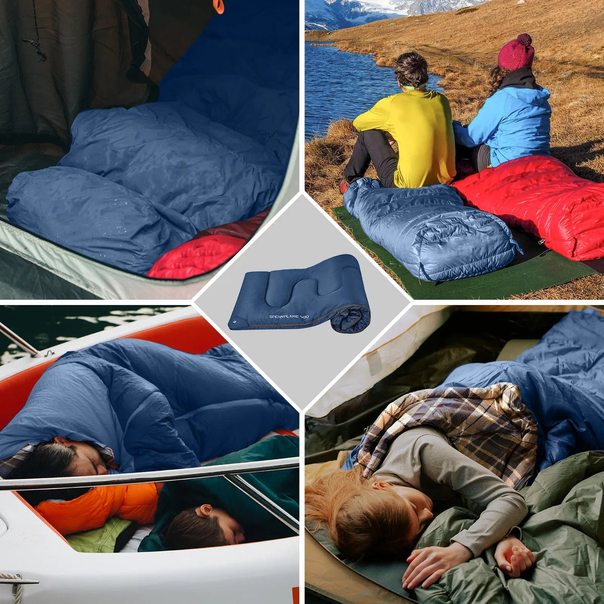 Wide Flannel Camping Sleeping Bag source view 23