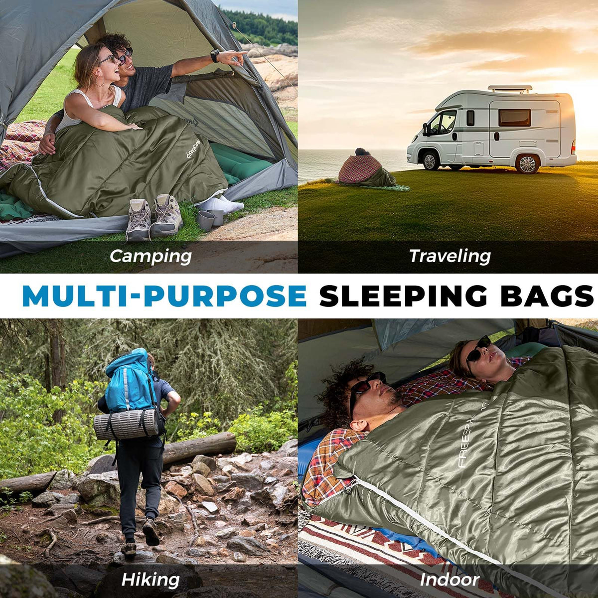 Double Flannel Sleeping Bag source view 24