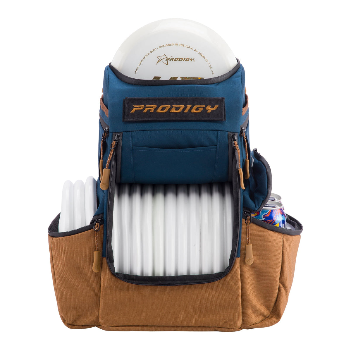 Disc Golf Bag Navy / Brown option