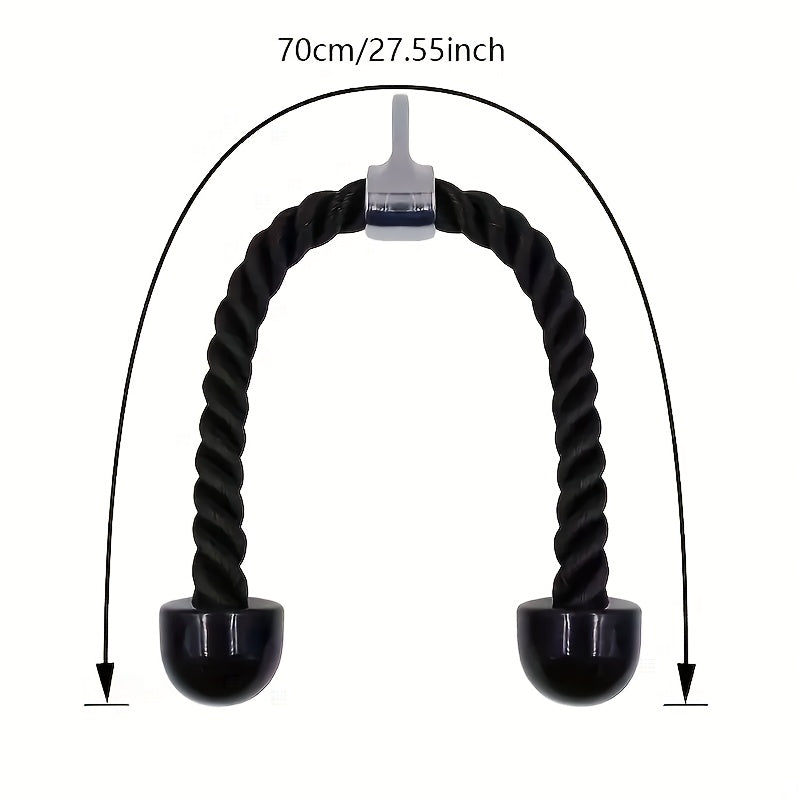 Tricep Rope Cable Attachment 27.5" – Heavy Duty Push Pull Down Rope for Strength Training, Gym & Home Workout, Arm Muscle Builder for Men Women