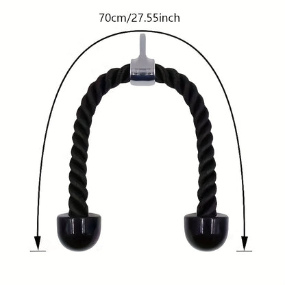 Tricep Rope Cable Attachment 27.5" – Heavy Duty Push Pull Down Rope for Strength Training, Gym & Home Workout, Arm Muscle Builder for Men Women
