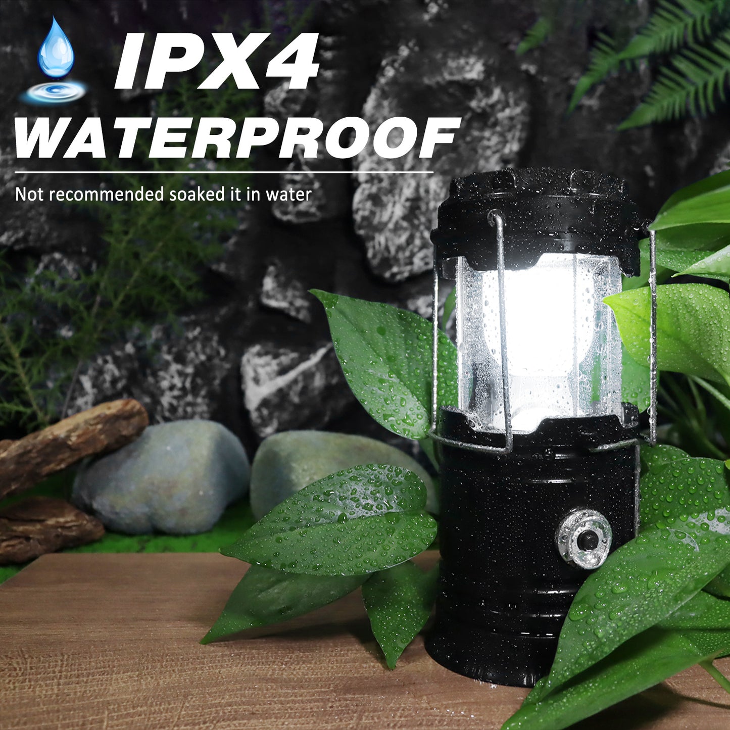 Collapsible Solar Lantern 4-Pack – USB IPX4 2-in-1 Light