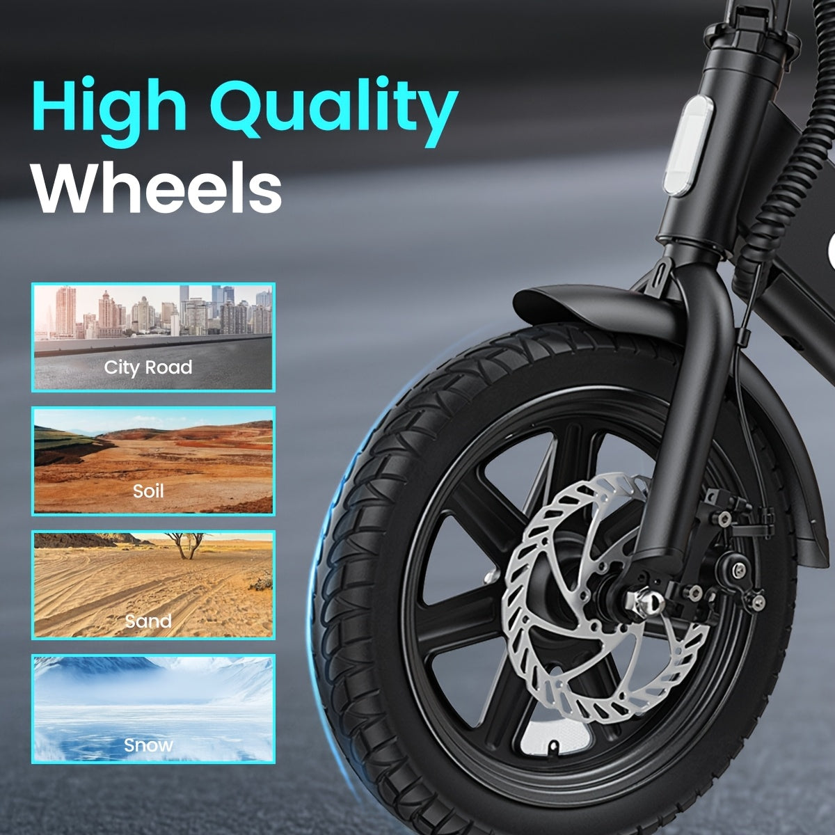 14-Inch Mini Folding Electric Bike for Adults & Teens – Commuter City E-Bike with 350W Peak 500W Motor, 36V 7.5Ah Removable Battery, 3-Level Pedal Assist, Dual Disc Brakes & LCD Display