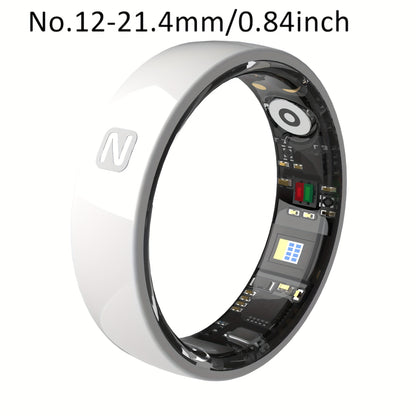 Fitness Tracker Smart Ring – IP68 Waterproof, Sleep & Step Monitor, Crystal Charging Case, Stainless Steel | Men & Women Sizes 7–13