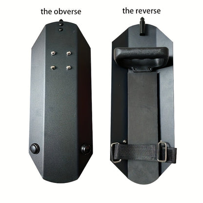 Tactical Arm Shield with Window Breaker Tool, Handheld Riot Shield High-Strength Steel Protective Gear for Outdoor Hunting Vehicle Emergency, Self Defense Shield for Men Birthday Christmas Halloween Gift