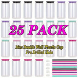 Clear(Mixed 5 Color Lids)