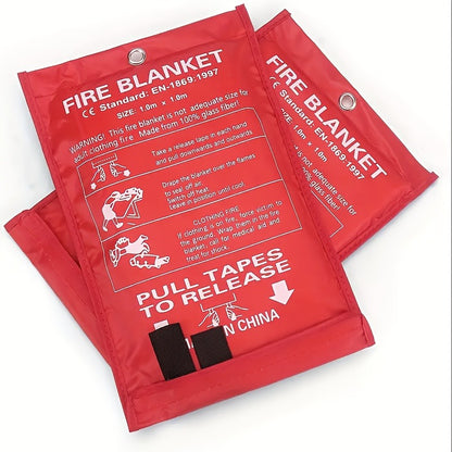 Fiberglass Fire Blanket for Home Kitchen Camping – Emergency Fireproof Blanket, Flame Retardant Heat Resistant, 39x39 Inch – 1/2/4/8/12 Pack