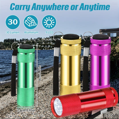 Mini Flashlights Bulk 48 Pack – Bright Aluminum Handheld LED Flashlight with Lanyard, Small Pocket Torch for Party Favors, Emergency, Hurricane, Night Reading, Camping & Hiking (Classic Color)