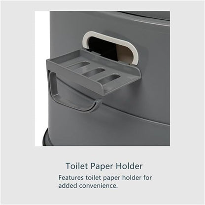 Extra Large Portable Toilet for Adults – Indoor Outdoor Commode with Detachable Inner Bucket & Removable Paper Holder, Lightweight Compact Design for Camping, Boating, Van Life & Emergency Use