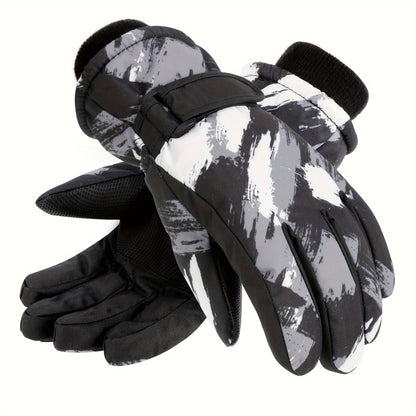 Winter Ski Gloves for Skiing & Cycling – Windproof Waterproof Thermal Gloves for Men & Women, Non-Slip Grip, Touchscreen Compatible, Cold Weather Outdoor Sports Gloves