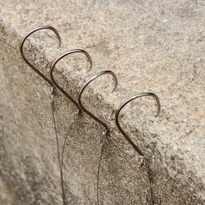 Circle Hooks 50pcs – Octopus Offset Steel Fishing Hooks for Catfish, Bass, Saltwater & Freshwater, Size 1/0 to 7/0