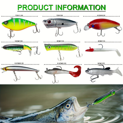 Fishing Lures Kit 346pcs with Tackle Box – Crankbaits, Minnow, Spinnerbaits, Spoons, Soft Baits, Jigs, Hooks, Weights & Sinkers, Topwater Lures for Freshwater & Saltwater Bass Fishing, Angler Gift Set