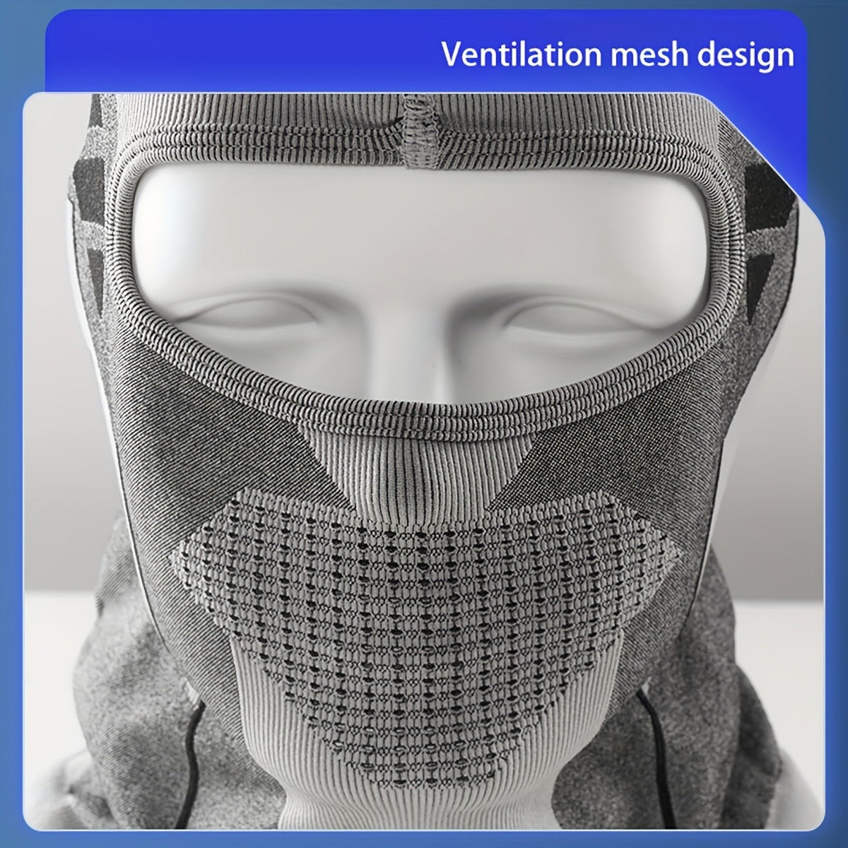 Windproof Neck Gaiter Face Mask 2 Pack – Breathable Knit Nylon Full Face Scarf Head Cover for Cycling, Skiing, Motorcycle & Outdoor Winter Sports, UV Protection Balaclava (Black)