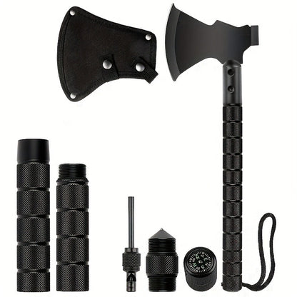 Survival Hatchet Camping Axe Multitool Folding Axe with Hammer Magnesium Fire Starter Flint Rod Emergency Breaching Tool for Camping Hiking Off-Road Outdoor Adventures Multiple Styles