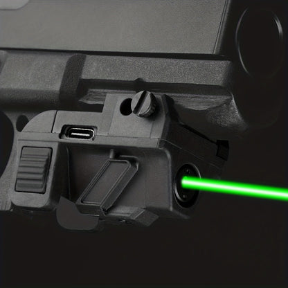 Laser Sight for Picatinny Rail Pistols – Green Red Blue Laser, CNC Aluminum, Low Profile, USB Rechargeable, 5-Hour Runtime, Fits Compact & Full-Size Handguns
