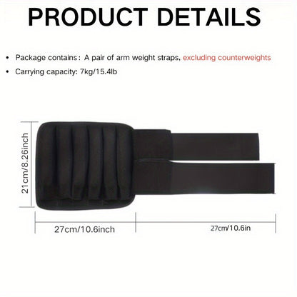 Adjustable Wrist Straps with Detachable Ankle Weights 2pcs | Unisex Nylon Fitness Bands for Strength Training Jogging Running | Versatile Weightlifting Workout Accessories Black
