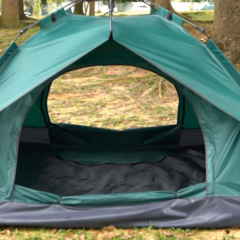 Small and large pop-up camping tents with two included tarps