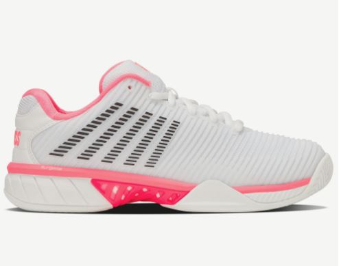 Women's Tennis Shoe 5 / White/Neon Pastel Pink/Black option
