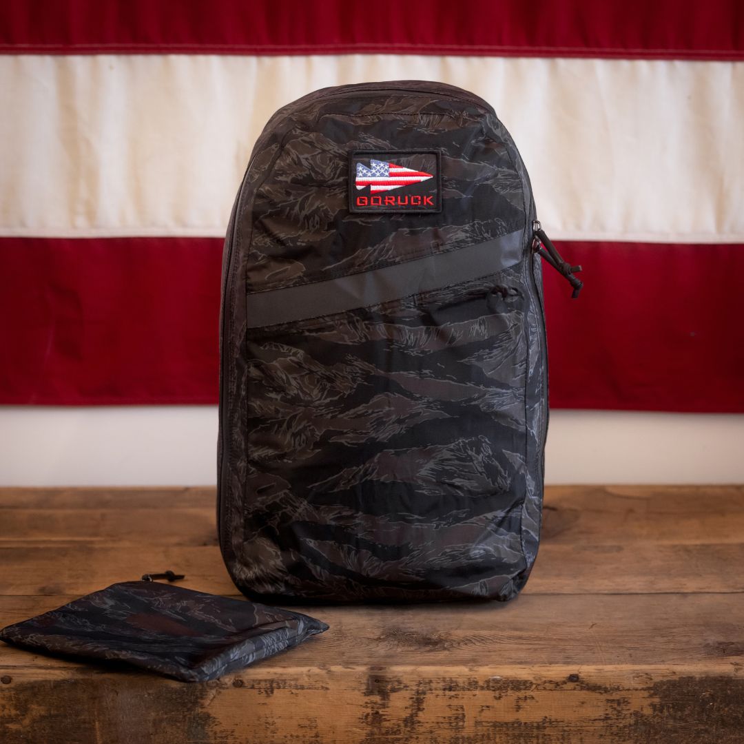 Packable Ripstop Backpack 15L / Black Tiger Stripe option