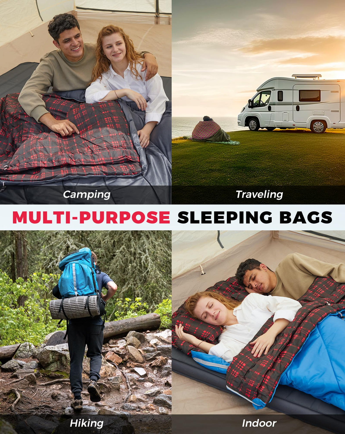 Double Flannel Sleeping Bag source view 32