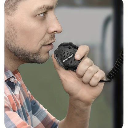 Walkie Talkie Remote Speaker Microphone H3 Lightweight Shoulder Mic PTT for Two Way Radio Clear Communication Outdoor Hiking Camping Tactical Black