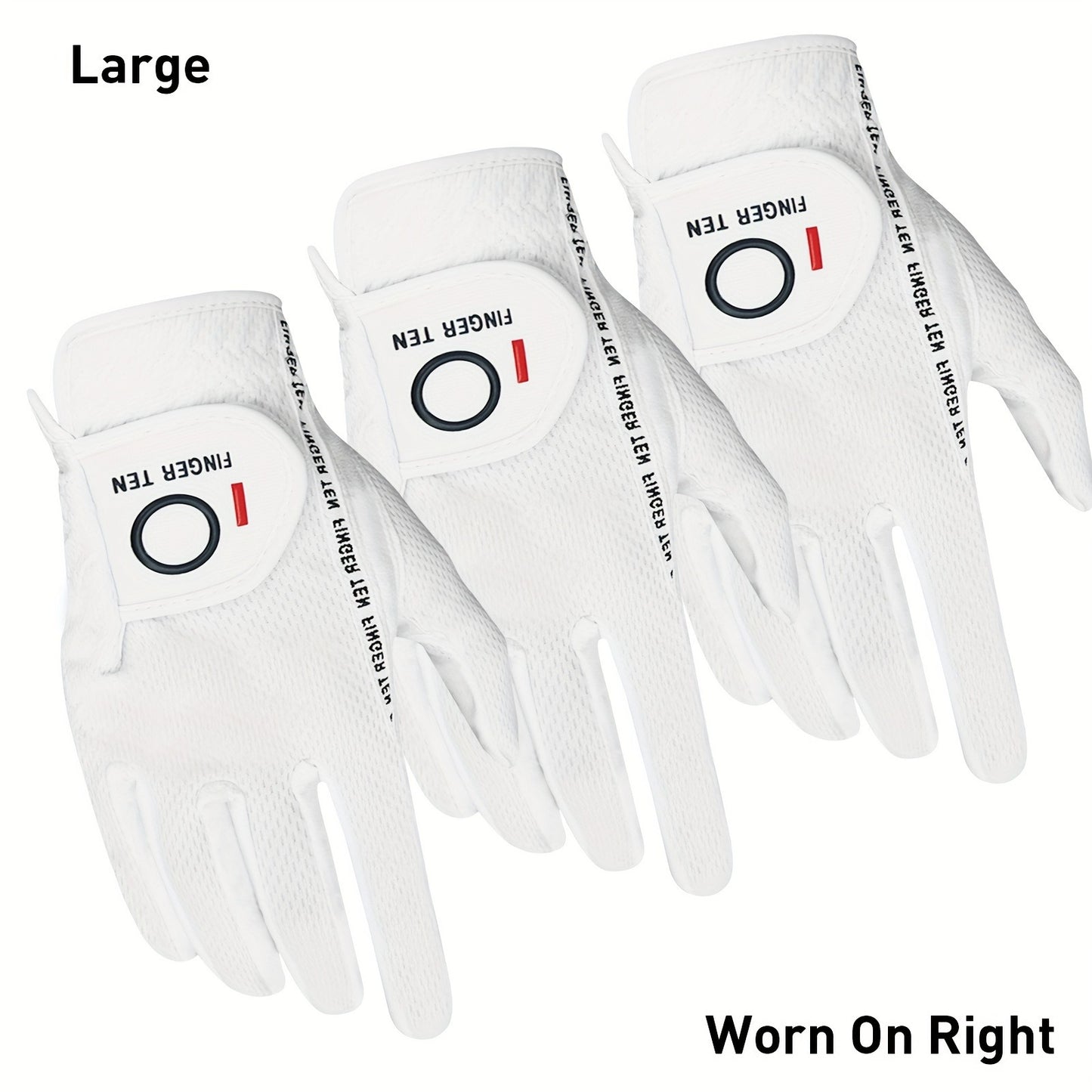 Wet Weather Golf Gloves Rain Grip 3-Pack for Men | Breathable Water-Resistant Golf Gloves for Left & Right Hand – Durable Comfortable Fit in Hot & Wet Conditions (Black, Gray, White | S–3XL)