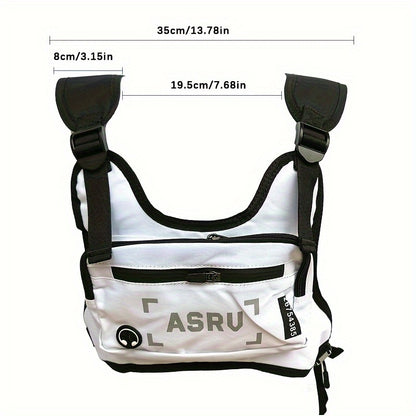 Lightweight Running Chest Bag for Men – Reflective Adjustable Vest Strap, Waterproof, Cycling Hiking Skiing Sports Pack