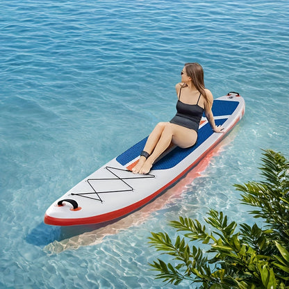 Ultralight Inflatable SUP Board Wide Stable Design Non-Slip EVA Deck Portable Quick-Dry All-Season Performance for All Skill Levels Beginners Adults