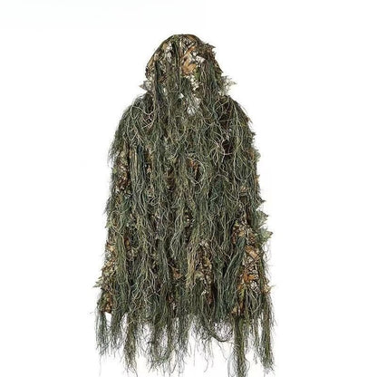 Leaf Camouflage Ghillie Cloak – Lightweight Camo Suit for Hunting, Bird Watching, Wildlife Photography, Tactical Training & Halloween Costume | 2 Sizes