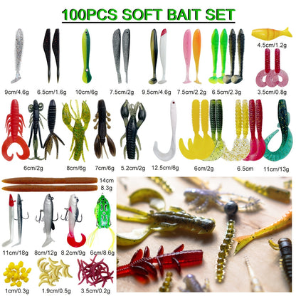 Fishing Lures Kit 346pcs with Tackle Box – Crankbaits, Minnow, Spinnerbaits, Spoons, Soft Baits, Jigs, Hooks, Weights & Sinkers, Topwater Lures for Freshwater & Saltwater Bass Fishing, Angler Gift Set