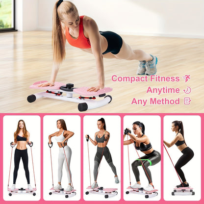 Waist Twisting Board Ab Twister for Home Gym – Noiseless 360° Twist Exercise Machine with Digital Display, Figure-8 Resistance Band & 360 LBS Capacity – Track Time, Reps & Calories