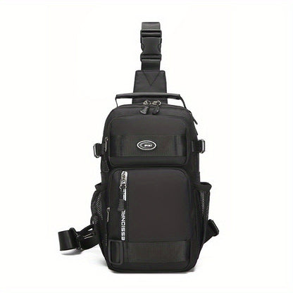 Crossbody Chest Bag Unisex Multipurpose Shoulder Sling Bag with Adjustable Strap Zipper Closure Versatile Carry Styles for Daily Use Travel Outdoor Black Grey