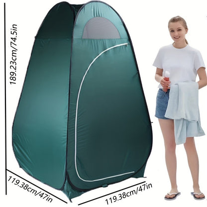 Pop-Up Privacy Shower Tent & Outdoor Changing Room – Waterproof Portable Camping Toilet Tent for Hiking Beach Fishing Backpacking, Instant Setup Dressing Room, Blue Black Regular Upgraded Styles