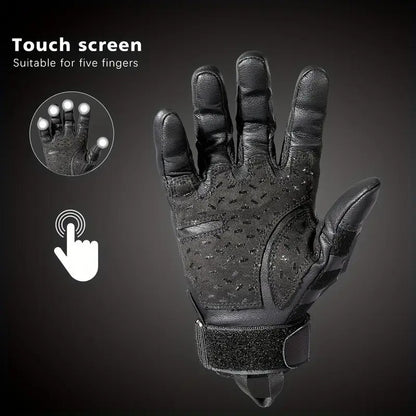 Tactical Full Finger Gloves with Touchscreen Compatibility – Camouflage Motorcycle Riding Gloves for Men Women, Anti-Slip Wear-Resistant, Outdoor Hiking Camping Hunting Shooting Cycling