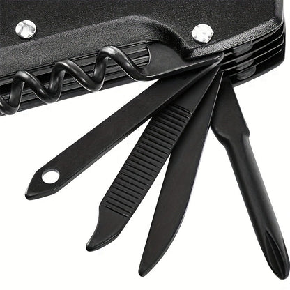 15-in-1 Multitool Pocket Knife – Folding Camping Survival Multi Tool with Screwdrivers & Saw