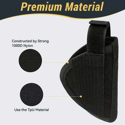 Lockable Soft Pistol Case Book-Style Handgun Storage Bag with Zipper - Discreet Portable Gun Case for 9mm & Most Handguns, Safe Transportation & Home Storage, Available in Black & Brown