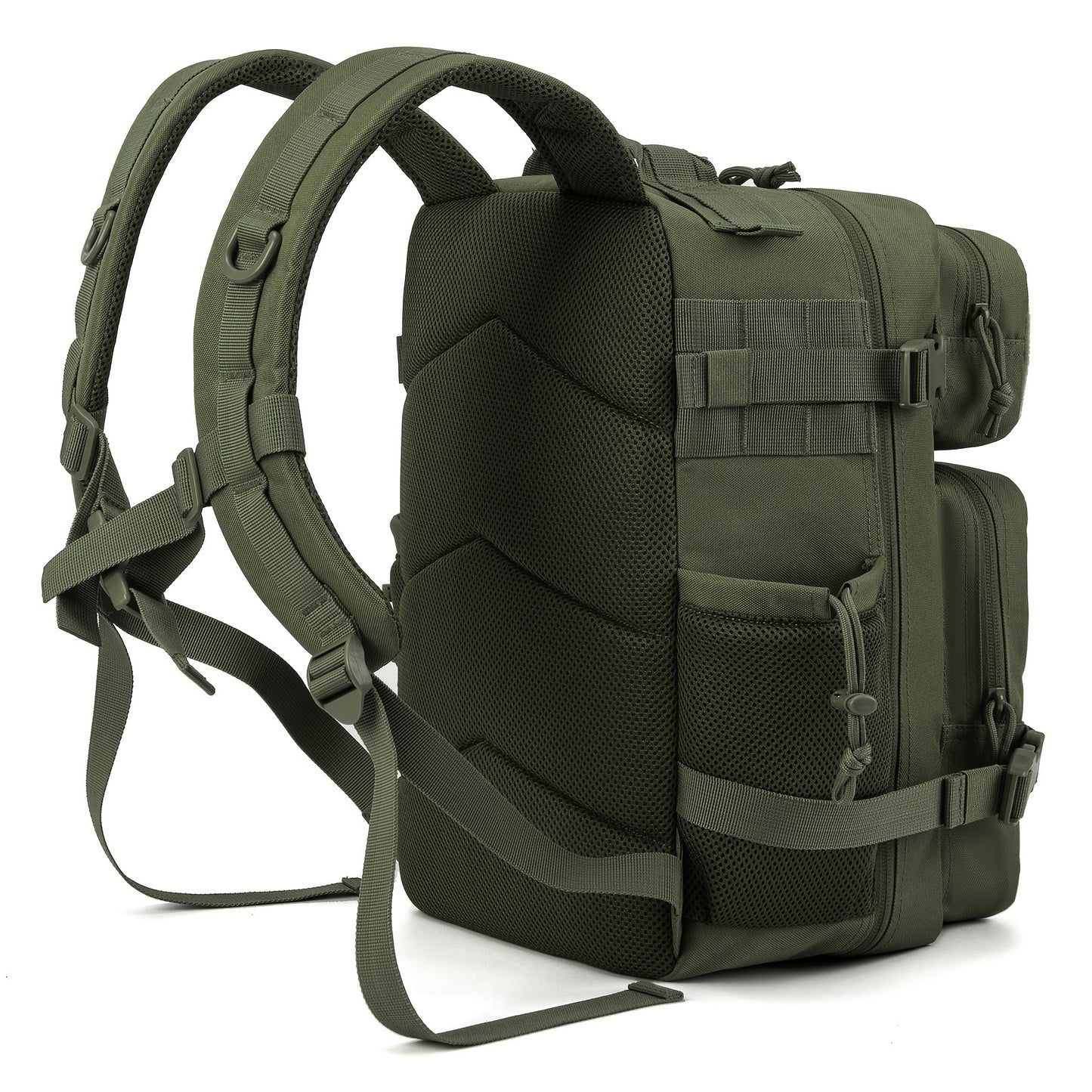 Tactical Laptop Backpack 25L MOLLE Unisex – Office & Hiking Daypack with Dual Cup Holders for Men & Women, 3-Day Bug Out Bag, Trekking & Laptop Organizer, 9 Colors: Black, Green, Pink & More