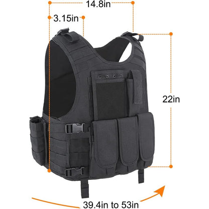 Tactical Outdoor Training Vest for Men Women – Lightweight Protective Hiking Vest with Multi-Pocket Design, Breathable & Adjustable, Ideal for Trekking Camping Hunting Fishing