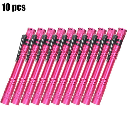 Pen Light Flashlights Bulk Pack with Clip - Mini Slim LED Pocket Torch for Camping, Outdoor, Home & Emergency Use, 5/10/20pcs (Batteries Not Included)