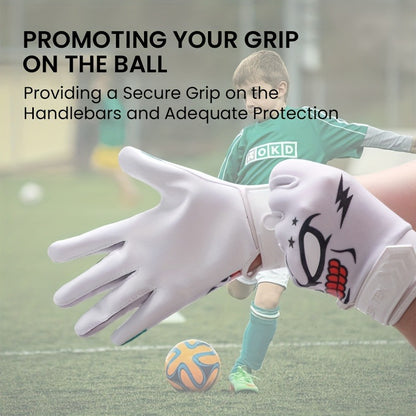 Sticky Grip Youth Football Receiver Gloves | Non-Slip Palm, Breathable Design for Boys & Girls – Hook-and-Loop Fit for Practice, Games & Youth Football Development (S/M/L)