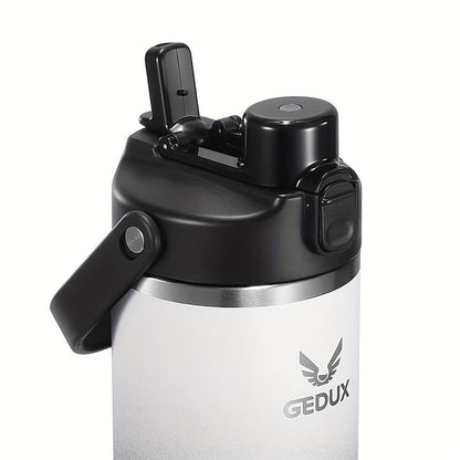 Insulated Water Bottle 32oz 40oz Stainless Steel Leak-Proof Sports Water Bottle with Handle Matte Finish Vacuum Thermos for Gym Hiking Camping Office Travel