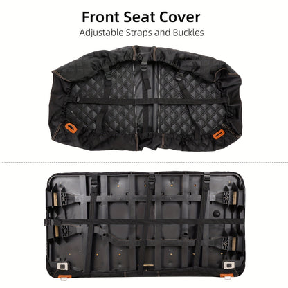 Golf Cart Seat Covers for Club Car Precedent Front Seat 1680D Oxford Cloth No Drilling Required Breathable Washable Air Dry Soft Protective Seat Kit