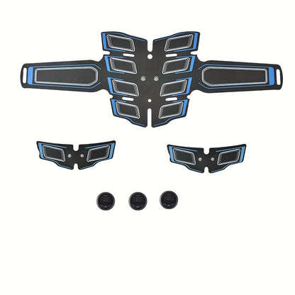 EMS Muscle Stimulator Fitness Belt 3-Piece Set 6 Modes 18 Intensity Levels USB Rechargeable Full Body Relaxation Massager