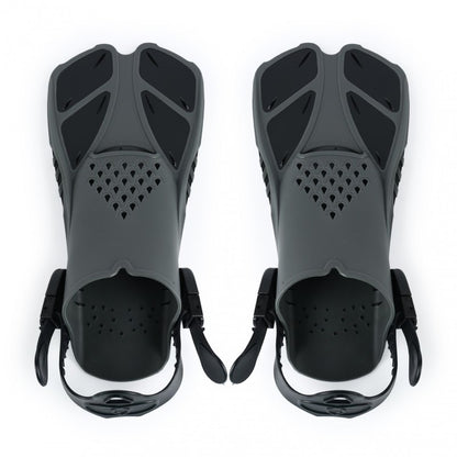 Adjustable Snorkel Diving Fins with Anti-Slip Lace-Up Design – Lightweight PP/TPR Open Heel Fins for Snorkeling Freediving Scuba Diving for Men Women Adults S/M & ML/XL