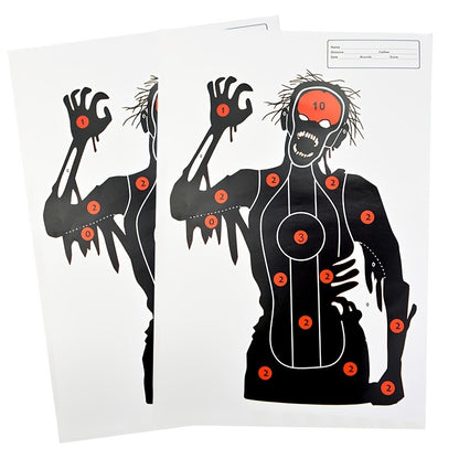 Shooting Target Paper 10 Pack 45x32cm Large Glossy, Archery Targets for Shooting Practice Accuracy Training, Skeleton Balloon Human Silhouette Target Sheets for Gun Bow Slingshot Range Outdoor Use