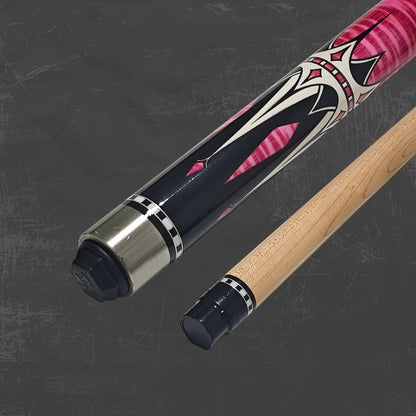 2-Piece Carbon Fiber Billiard Cue – Unisex Pool & Snooker Cue Stick, Low Deflection, Pink or Blue – Perfect Gift for Dad, Husband & Snooker Enthusiasts, Christmas & Holiday Gift