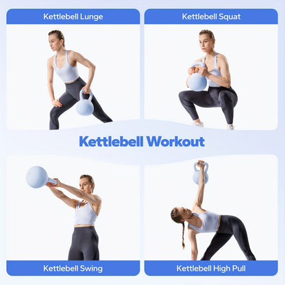 Soft Kettlebell Sand-Filled with Non-Slip Wide Grip Handle & Cushioned Base – Premium Mineral Sand Kettle Bell for Safe Strength Training, Home Gym & Fitness, Available in 15lbs & 25lbs